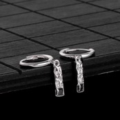 テクスチャードバーモチーフ フープピアス af0296