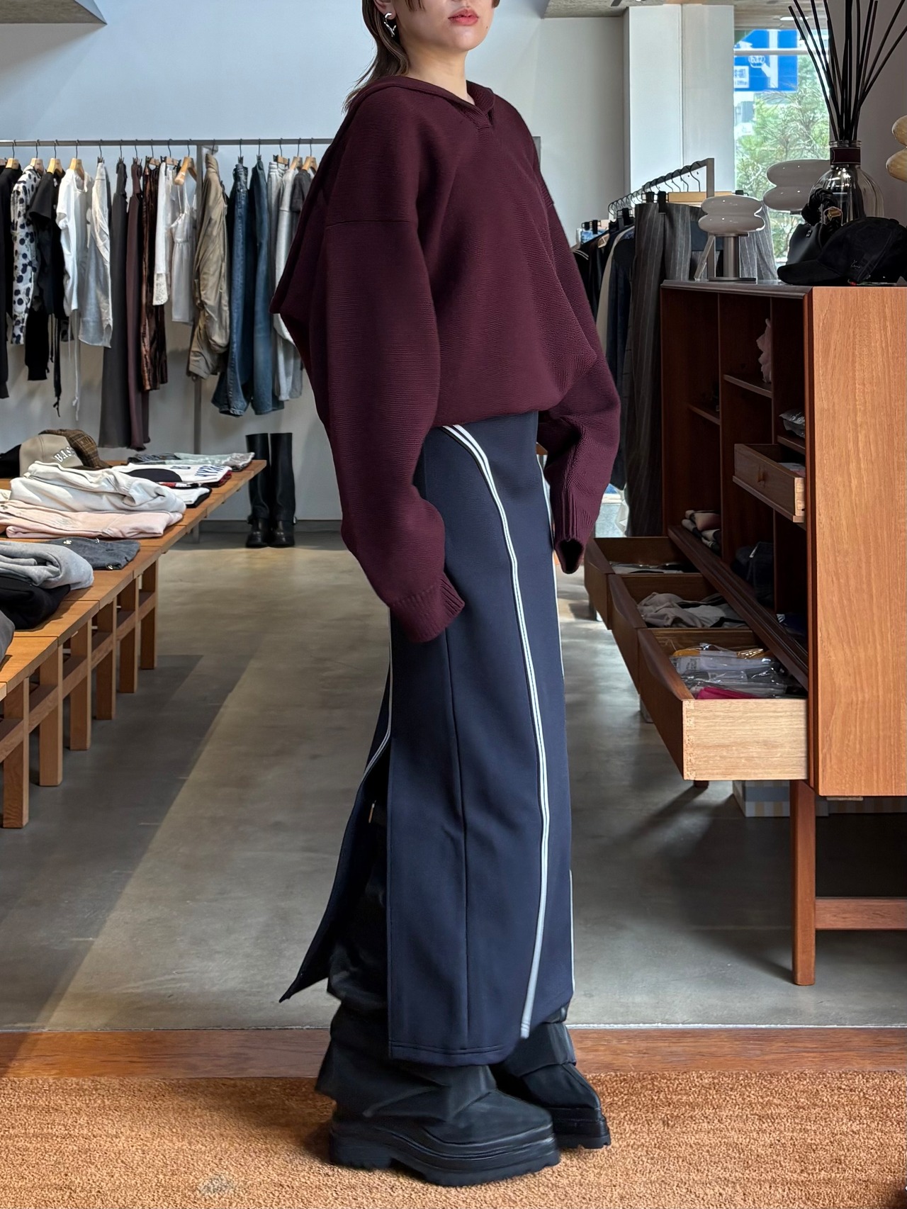 【26AW | WOMEN】POOLDE プールデ / トップス / Sailor Shawl Knit. PLD-26AW-TP04 - 3