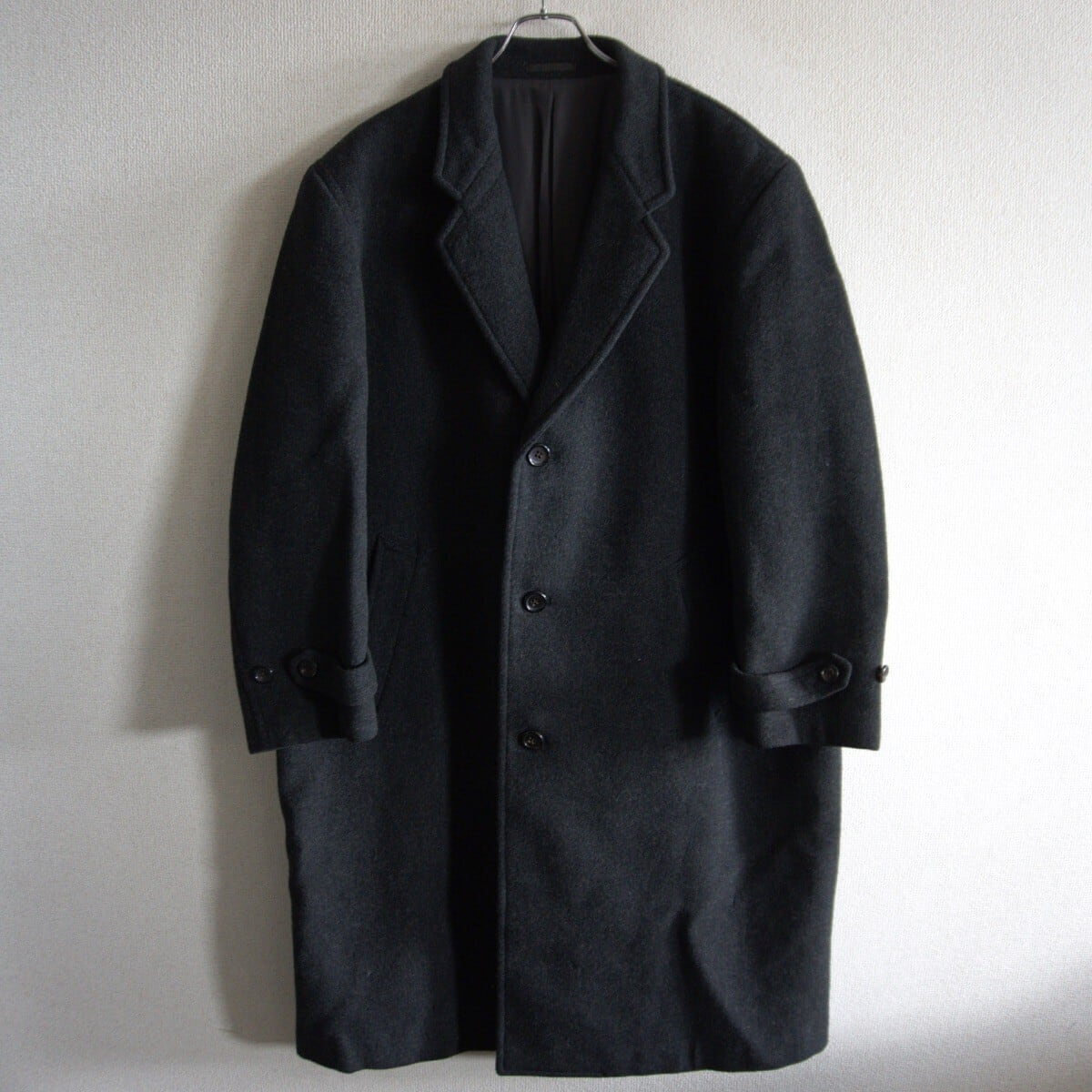 90s/アーカイブ】Y's for men【フーデット ロング コート】M ブラック