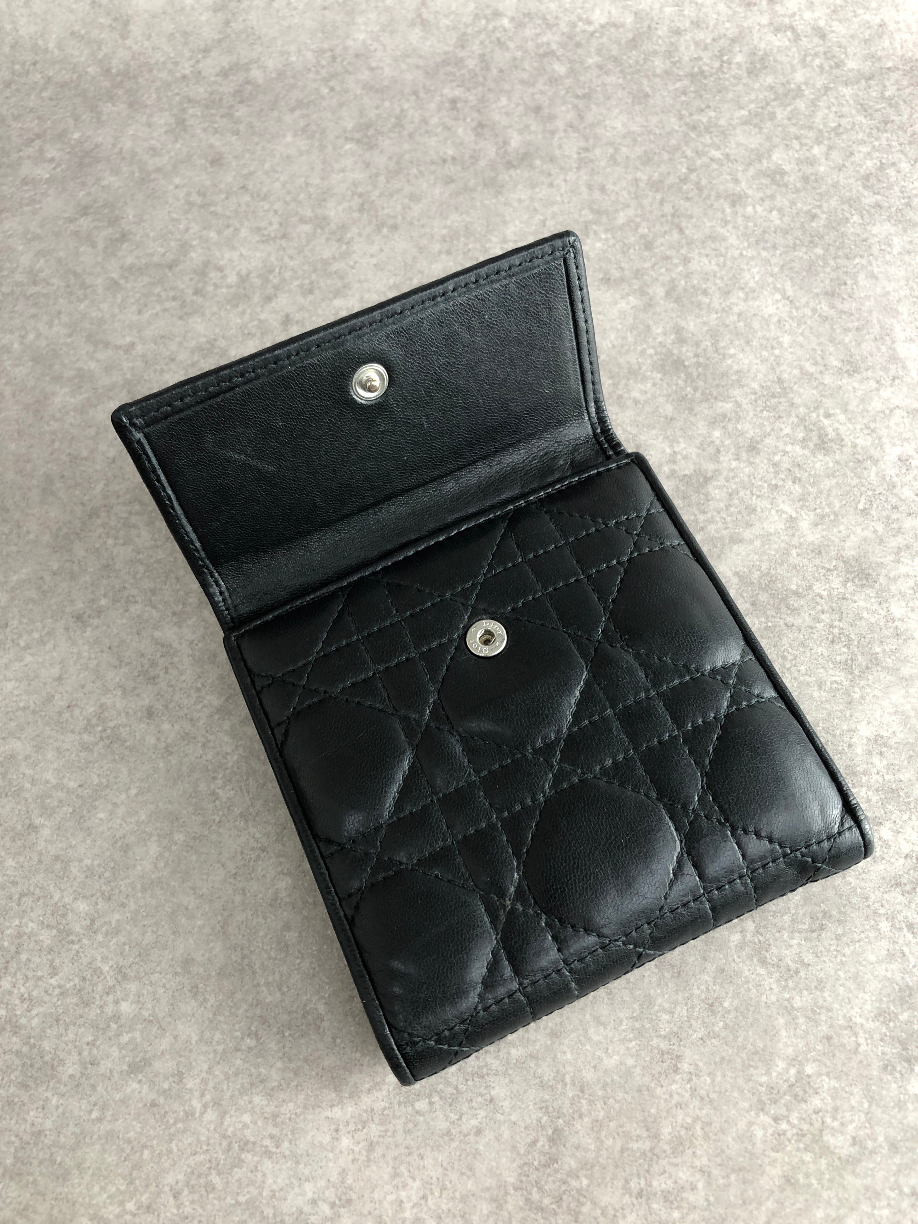 Christian Dior クリスチャン ディオール カナージュ 財布 ブラック
