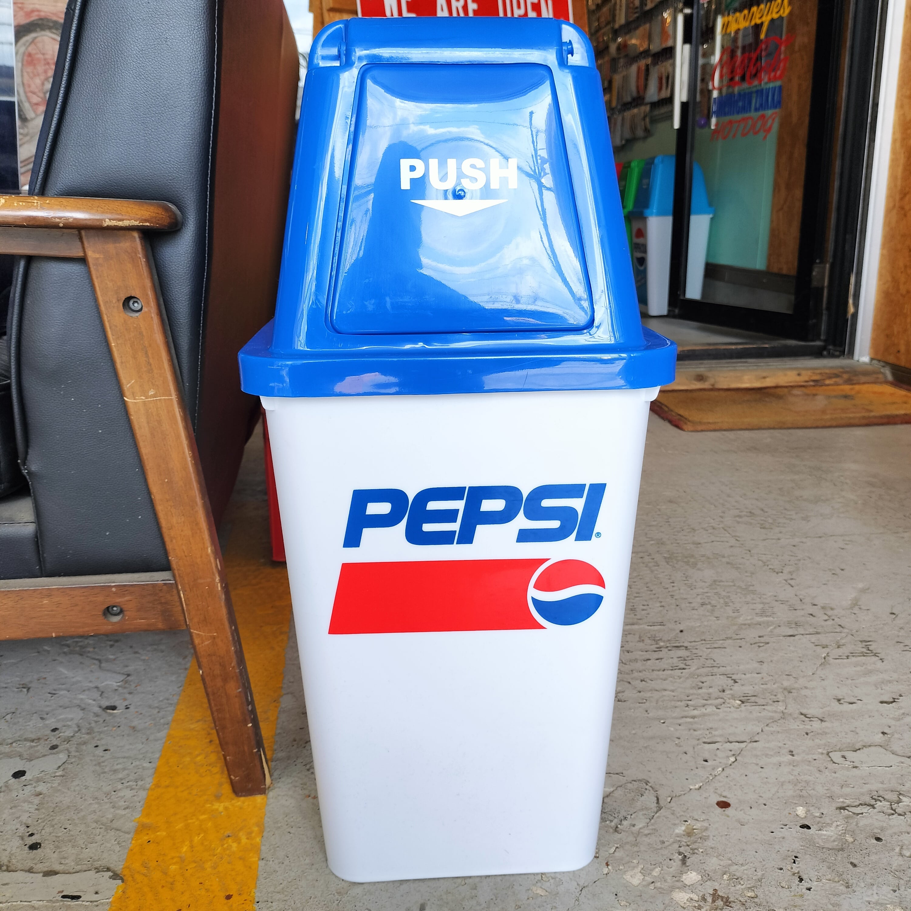USアドバタイジング◇20L ダストボックス/PEPSI ペプシコーラ ネイビー