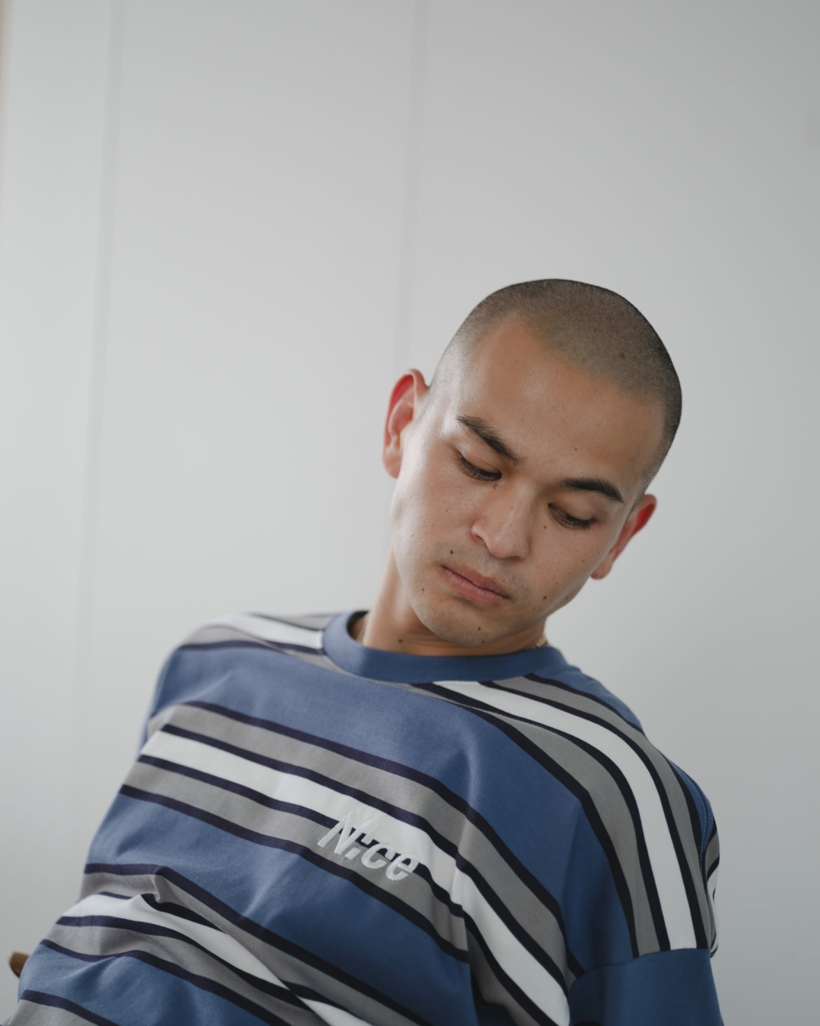 トップス N!ce border long sleeve tee ttt_msw N!ce border long sleeve tee (NAVY) | N!ce shop