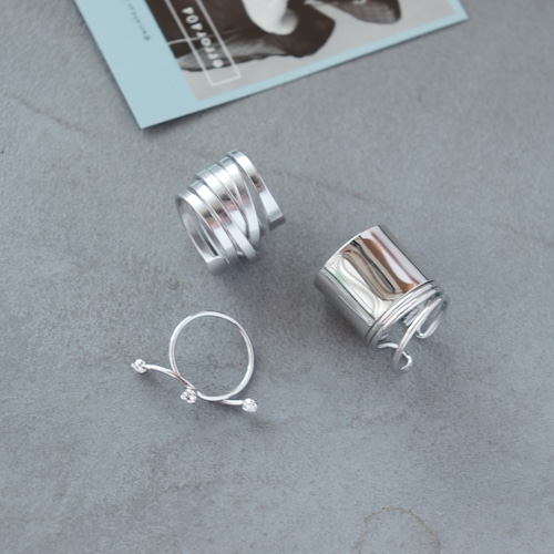 SET RINGS || 【通常商品】 NEW YEAR 3 SILVER RING SET 2 || 3 RINGS || SILVER || FAL009