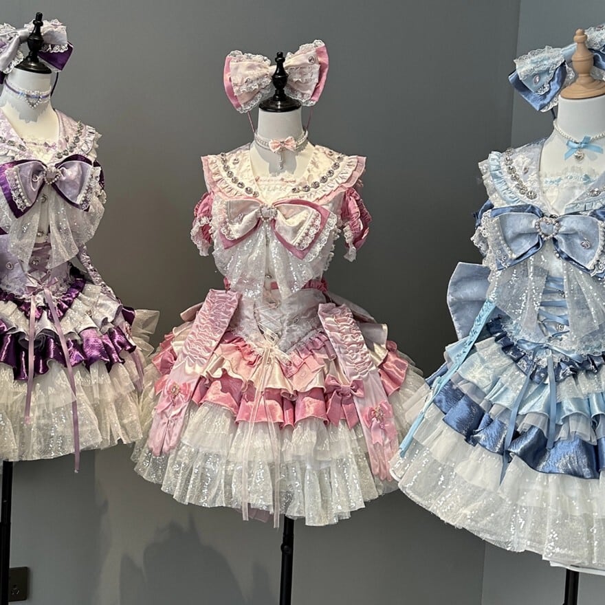 アイドル・生誕祭衣装 星屑フリルのアイドルロリータ アイドルグループ