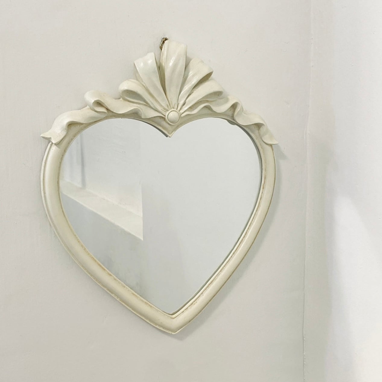 antique heart mirror 2colors / アンティーク ハート ミラー 壁掛け鏡
