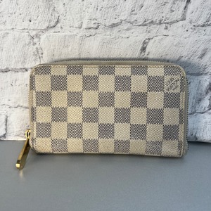 【最終処分SALE】LOUIS VUITTON ルイヴィトン ダミエ アズール M60029   二つ折り財布 ホワイト A-12035