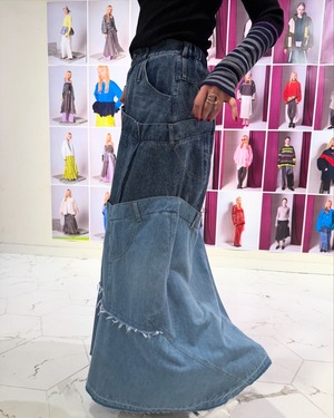 アウラアイラ AULA AILA DENIM REMAKE SKIRT