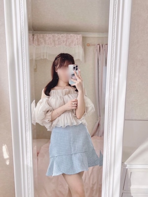 【muu fillé】tweed mini mermaid skirt