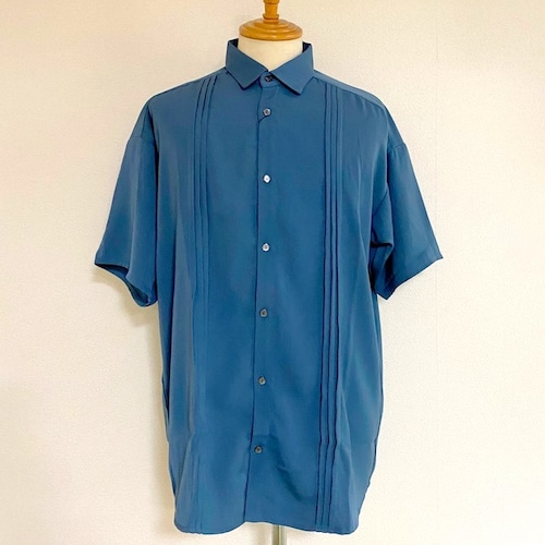 Front Tuck Big Shirts　Blue Gray