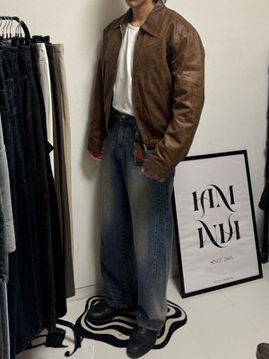 Ray Washed Light  Bomber Jacket (4color)