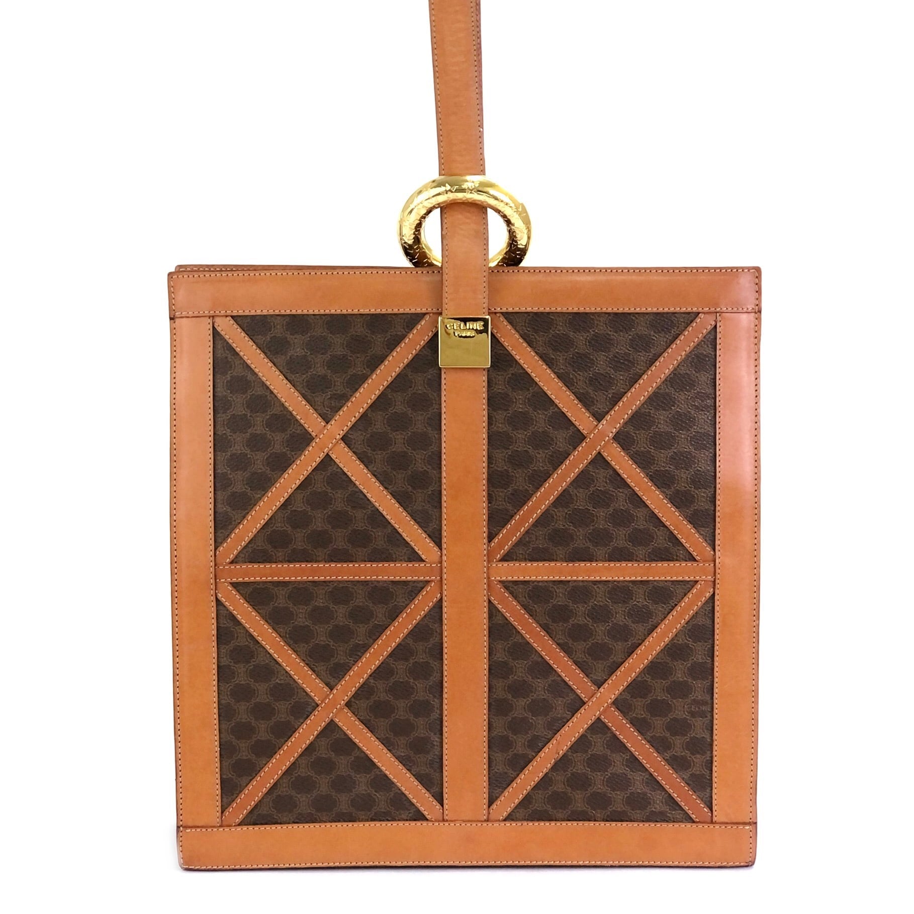 CELINE セリーヌ マカダム スターサークル スクエア ワンハンドル