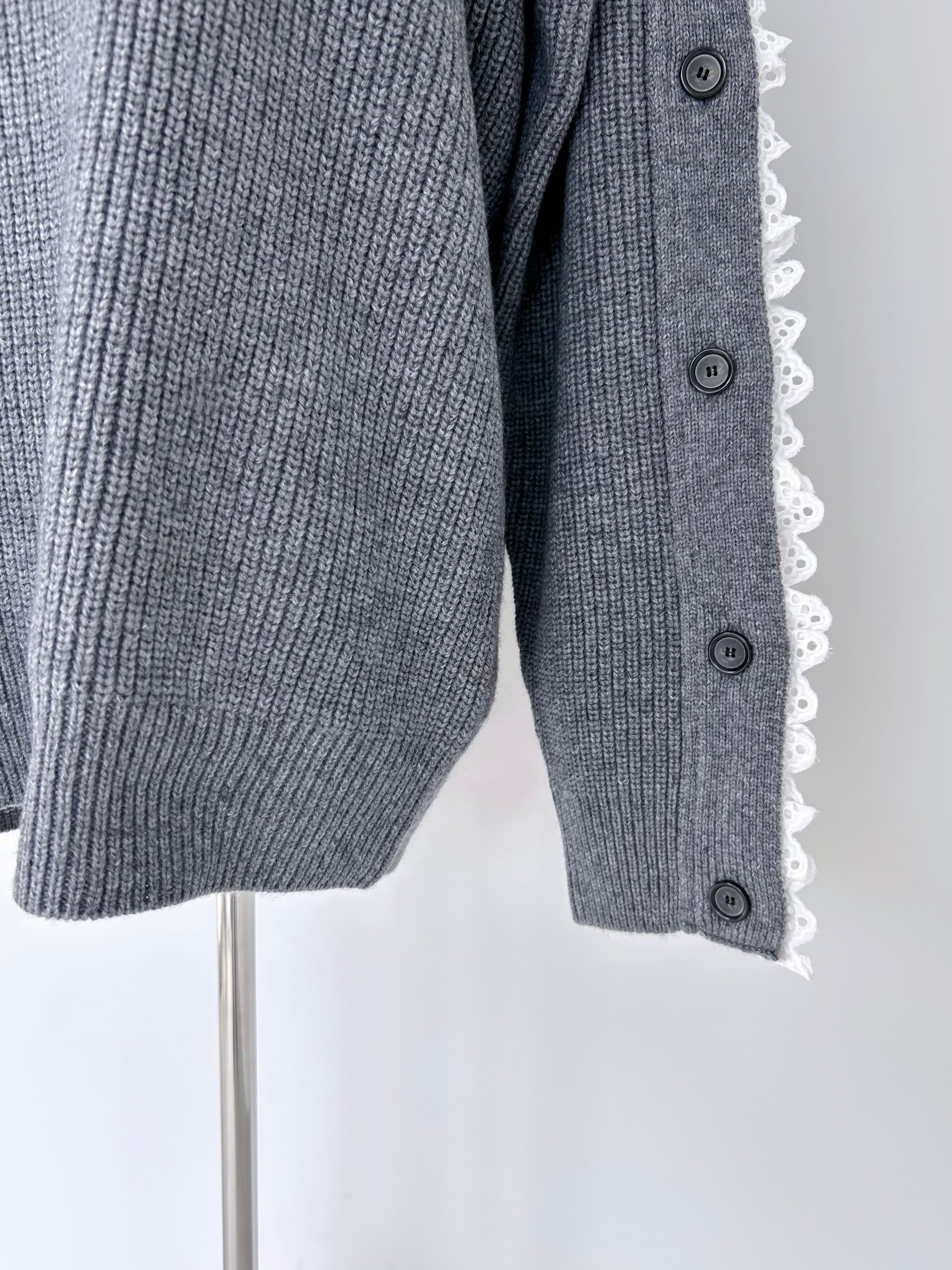 COEL レースショルダーマルチWAYニットボタンデザイン ニット 長袖 コエル COEL レースショルダーマルチWAYニット | KOKO