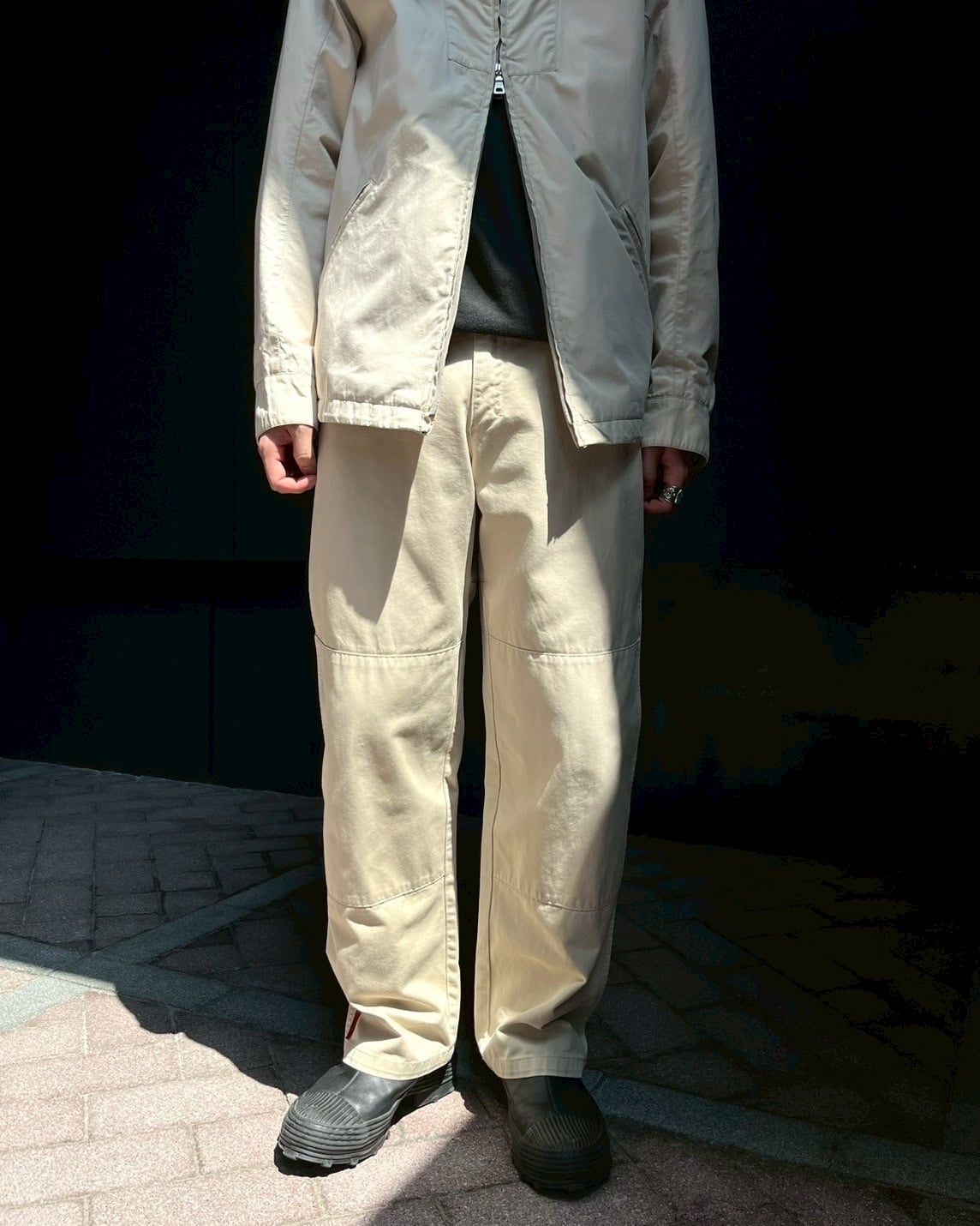 PRADA SPORT Double Knee Cotton Wide Trousers ITALY製 | VOLAR