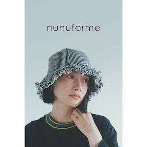 【nunuforme】nf21-hat01 オーガニックデニムフリンジチューリップハット ADULT(58cm)