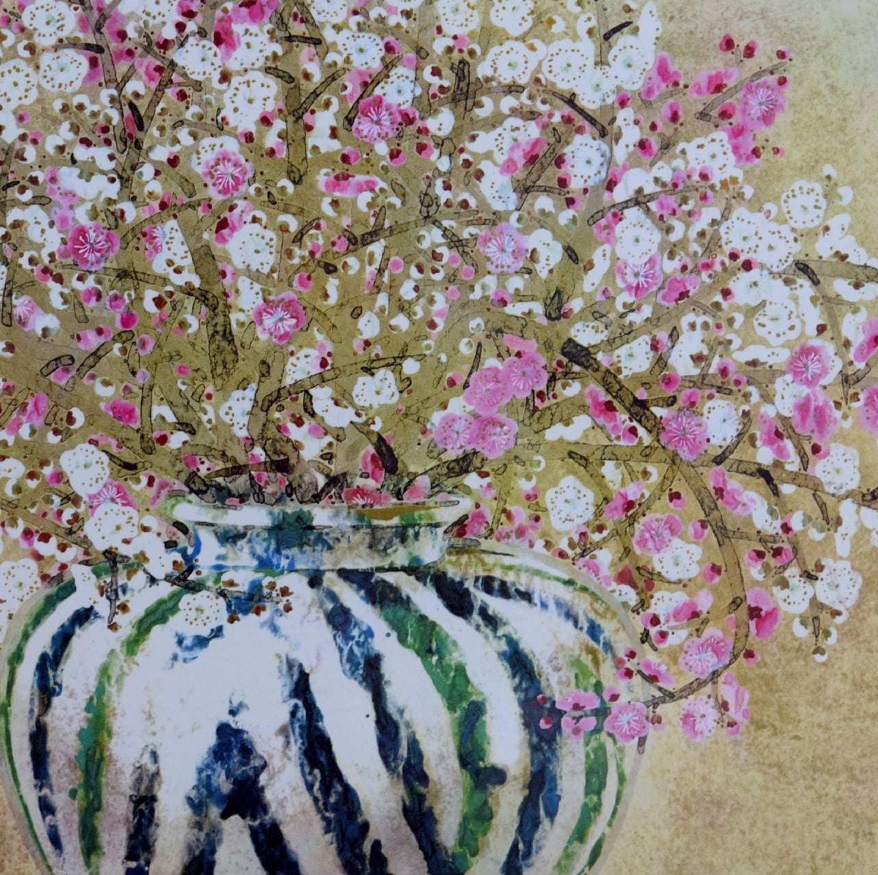 リトグラフ 前田青邨 「紅白梅」共同印刷（株）美術商品部謹製 | 一