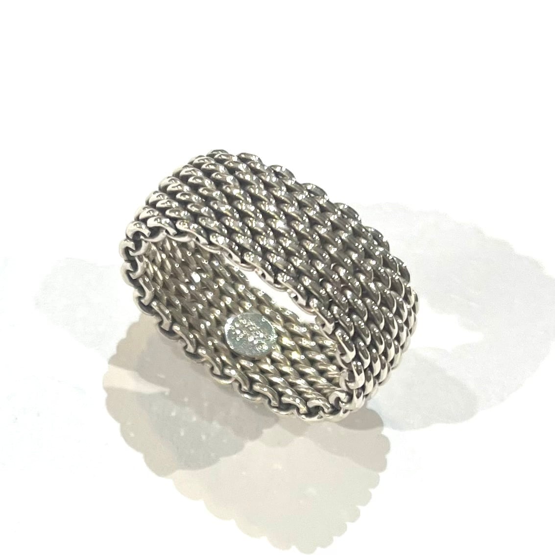 希少【TIFFANY＆CO】2449 【16.5号】ティファニーサマセットメッシュ