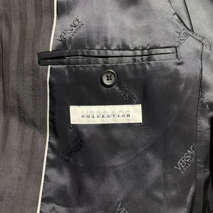 VERSACE COLLECTION black stripe suits set-up