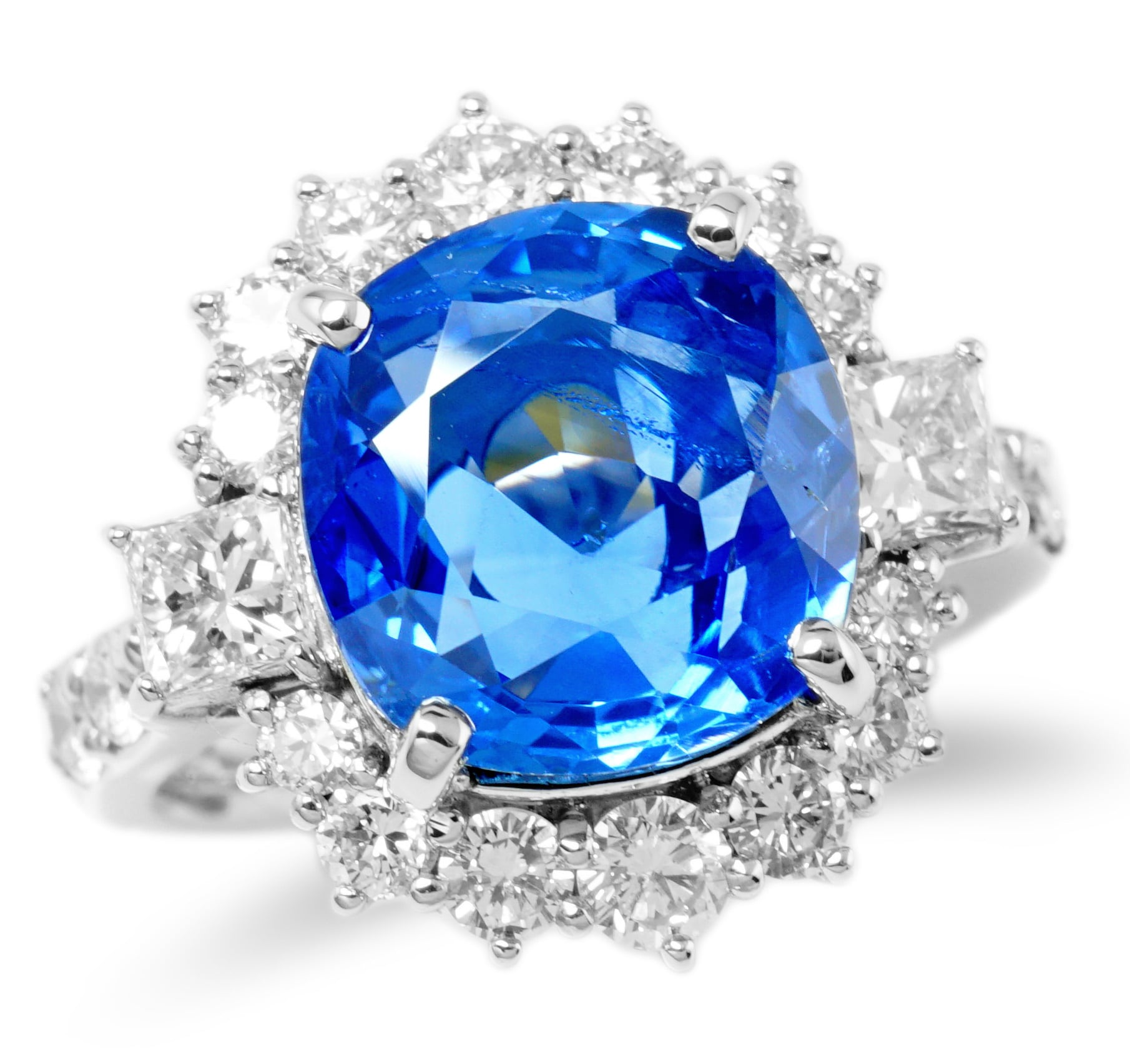 LIVE前事前公開 天然非加熱サファイア 5.34ct ダイヤモンド 1.34ct 