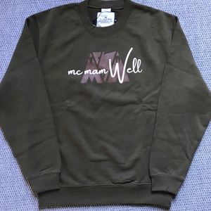 《送料込》McMamWell Print Sweat "Army Green"