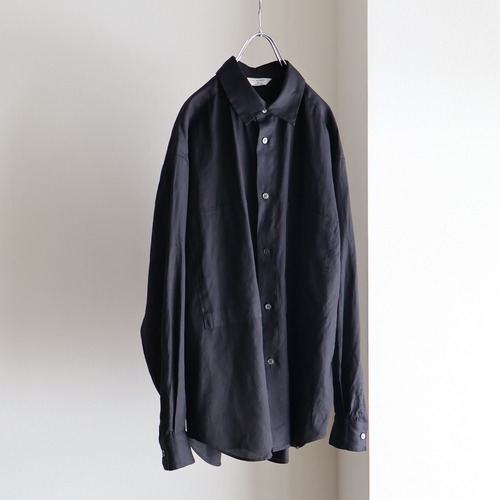 STILL BY HAND “ Garment-dye Over Shirt ( Black navy )”