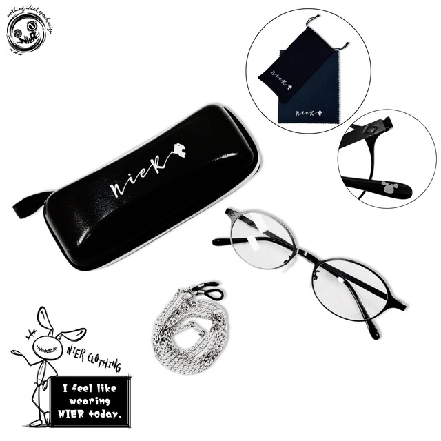 《2/16日限定PRESENT品》NIER ORIGINALモードスタイルファッションメガネ 5点SET