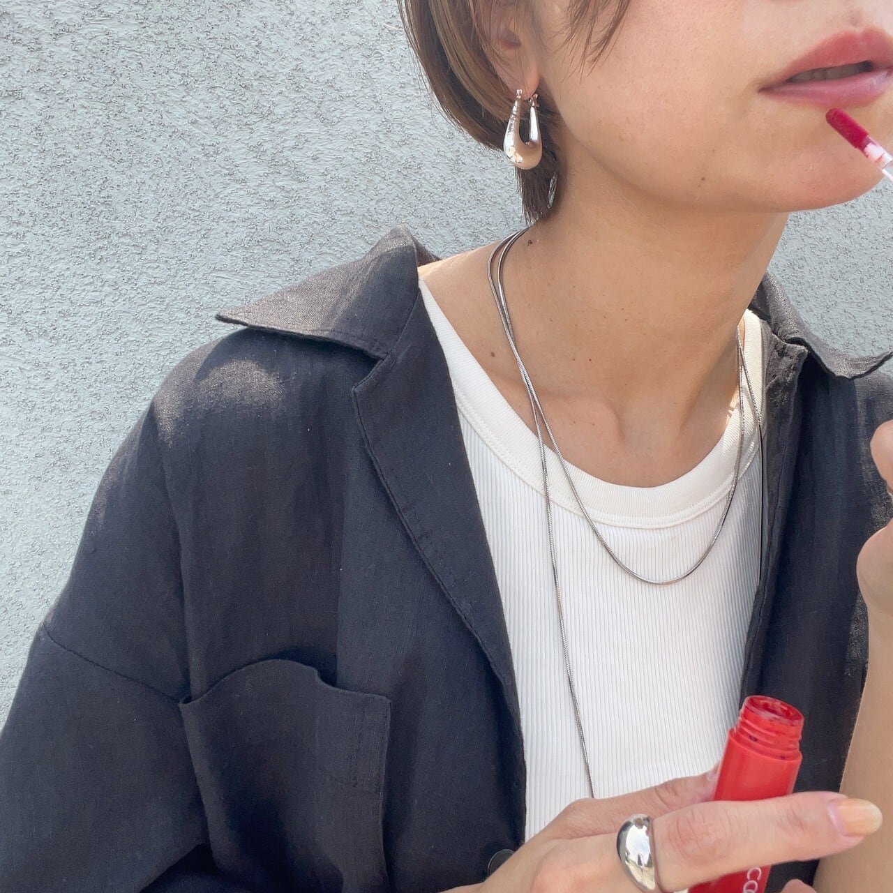 ロングスネークチェーンネックレス | joie