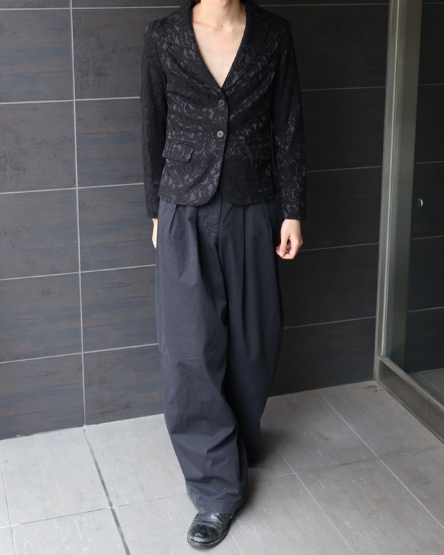 Lace design single tailored jacket