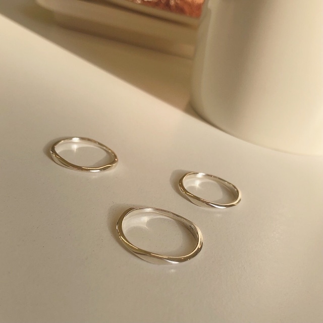 【予約販売】3点SET / silver925 delicate butter ring