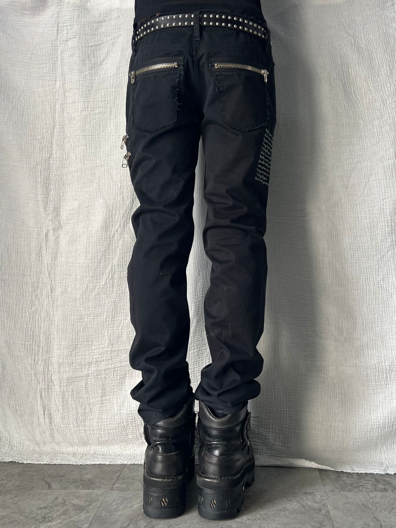 "GLADNEWS" Zip Gimmick Pants