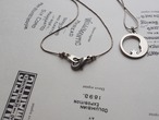 Vintage USA Silver Moon Pendant Necklace