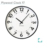 KATOMOKU plywood clock 17 km-106BR ブラウン