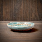 みずたまり豆皿 no.31 枝葉と魚
