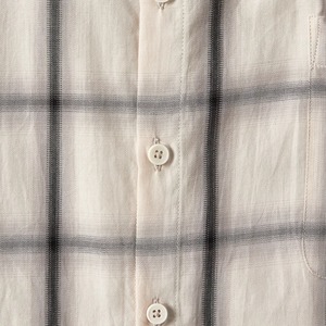 シャドーチェック柄半袖シャツ　0736