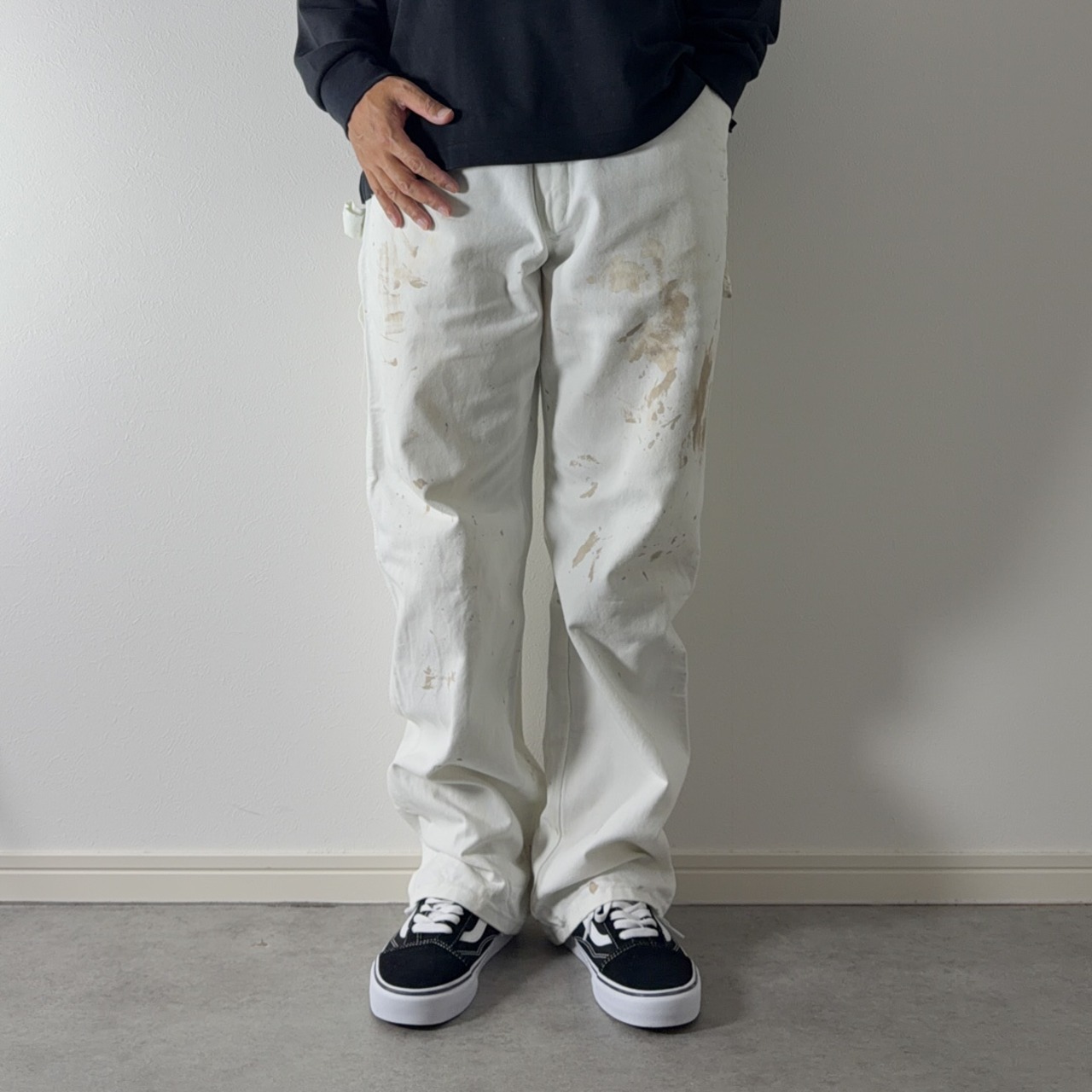 Dickies Distressed Painter Pants White [W34L30相当] 古着 - 12