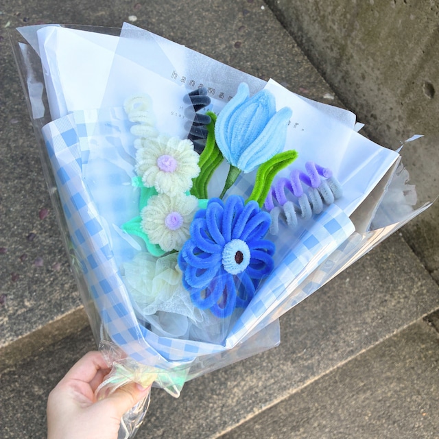 【アウトレット】gingham bouquet series ブルー ギンガムチェック<展示品/訳あり>