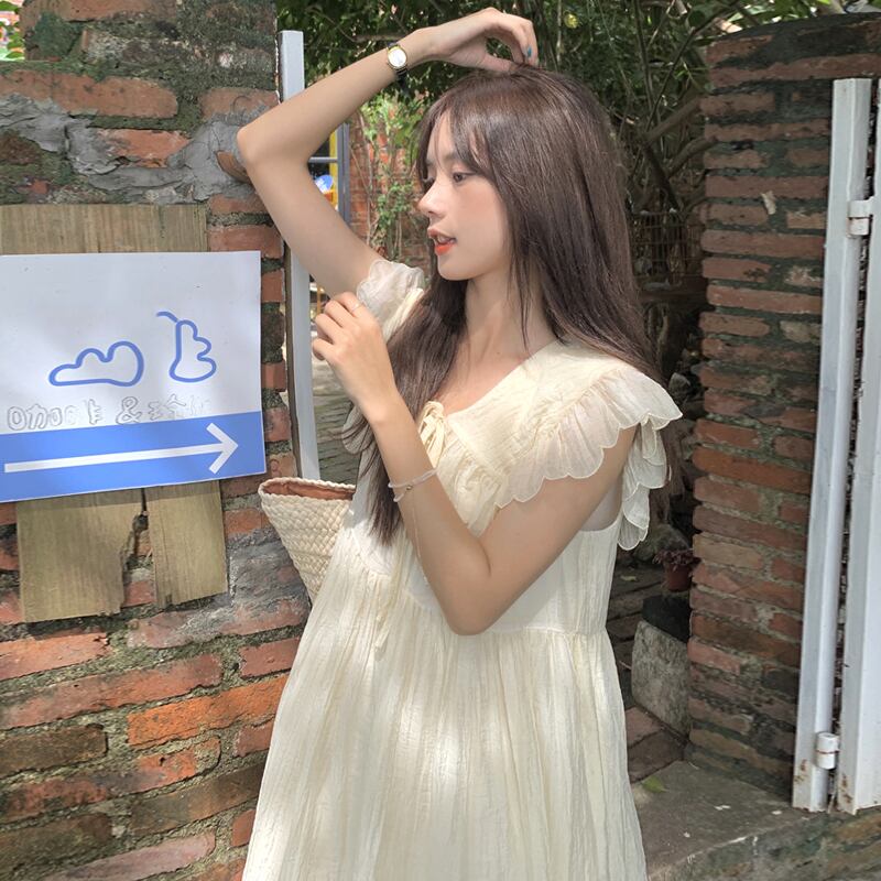 ノースリーブドレス レディースサマースタイルルーズスカート 大人ガーリー スウィート キュート カジュアル 夏物 試着室65318886552