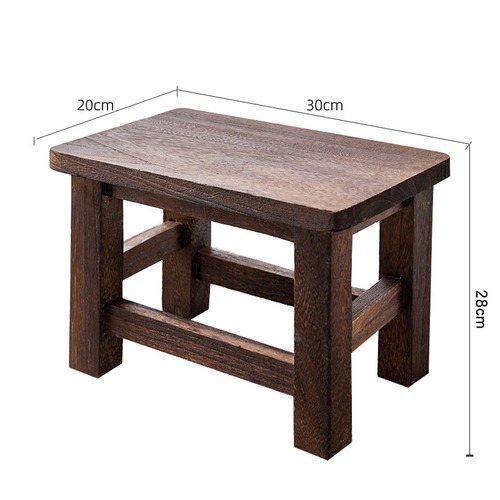 小さいスツール 無垢材 スツール 高さ28cm 家庭用 大人用 レトロ 靴用スツール コーヒーテーブル用スツール 子供用小さなスツール リビングルーム用 ドア用スツール