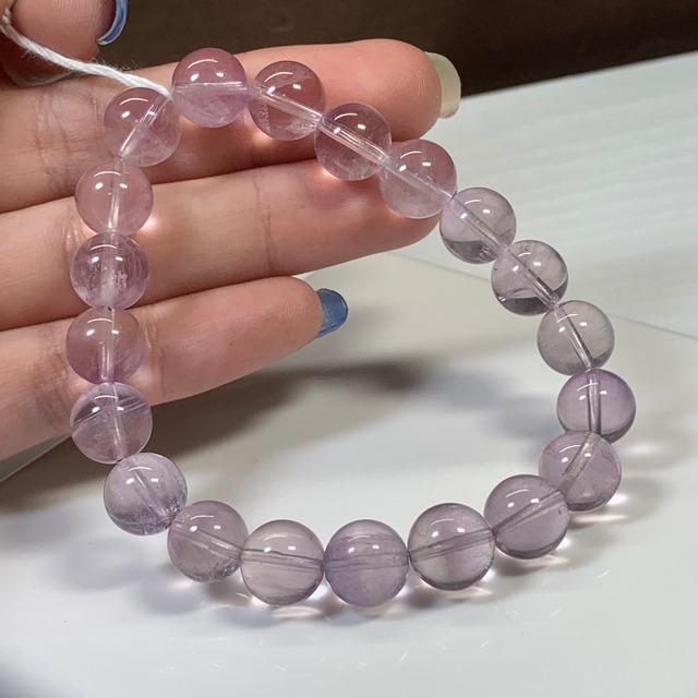 3.レアカラー☆ライトカラーパープルフローライト ブレスレット
