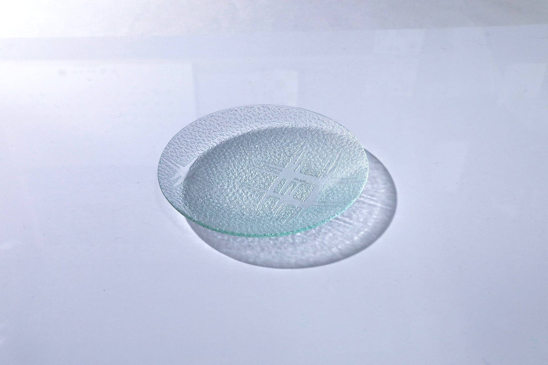 昭和型ガラス「いろり」　皿　円形　小（Φ120mm）