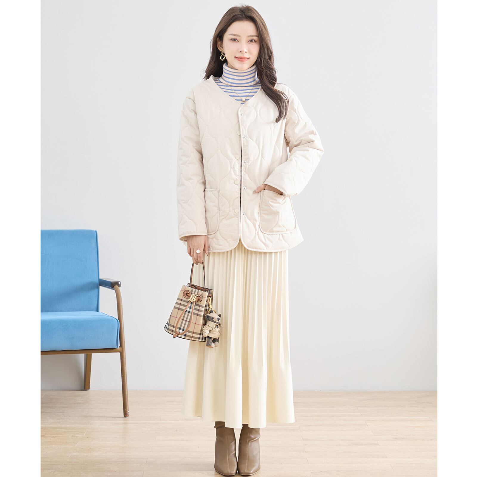 【M〜L】ライトウェイトウェーブキルティングコート(N22-084A)