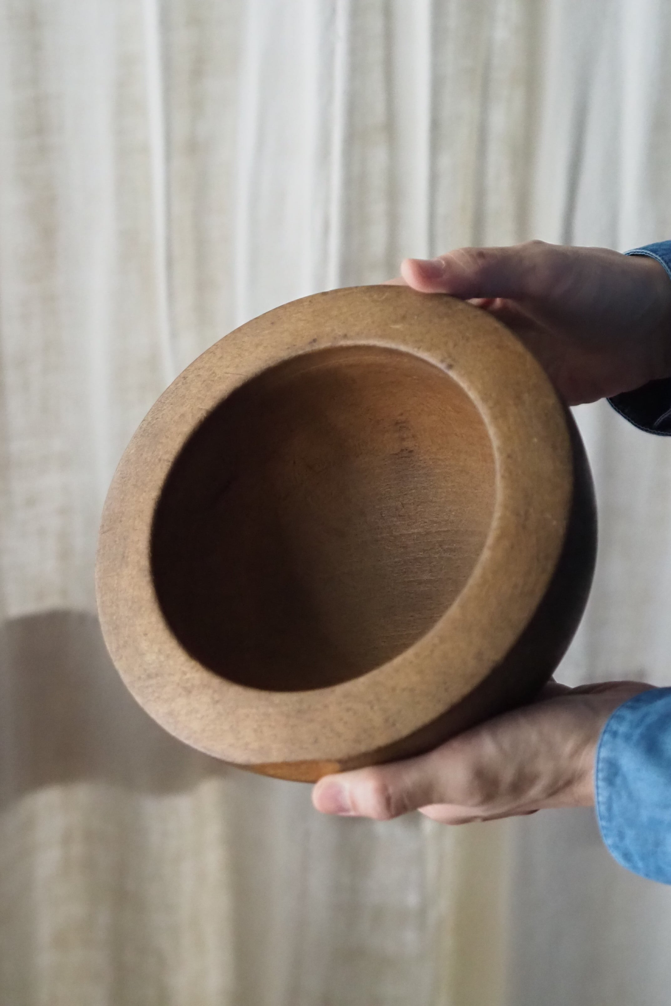 イギリスアンティーク 木のすり鉢-antique wood mortar | アンティーク