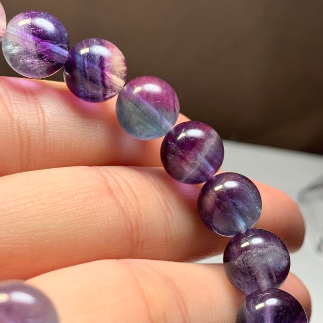 A77.濃く幻想的な色合い♪グラデーションフローライト ブレスレット