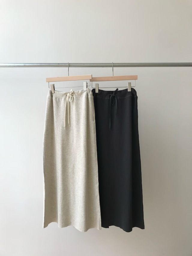 (予約) taffeta / Waffle jersey skirt 2color