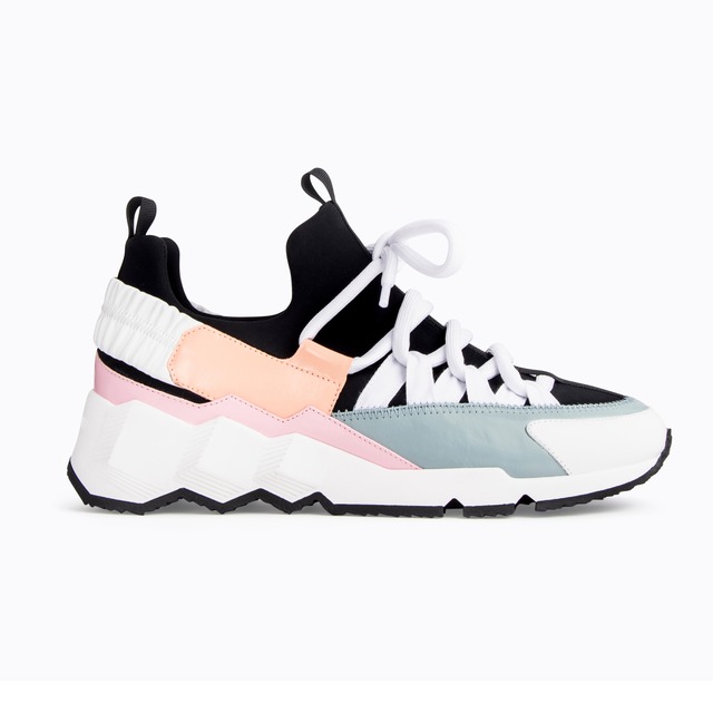 PIERRE HARDY　TREK COMET SNEAKER　BLACK-MULTI-PEACH