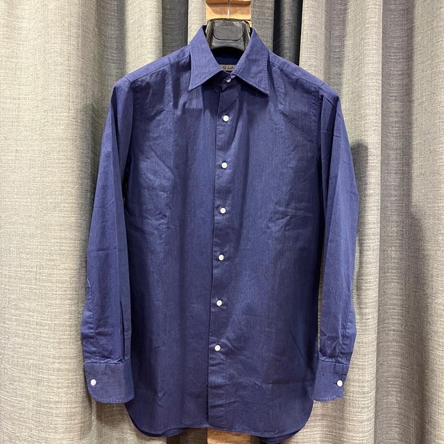 STILE LATINO NAVY CHAMBRAY SHIRT《38》