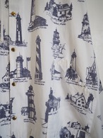 1990’s USA MICHIGAN RAG Co. Lighthouse Print Hooded Jacket／XL？