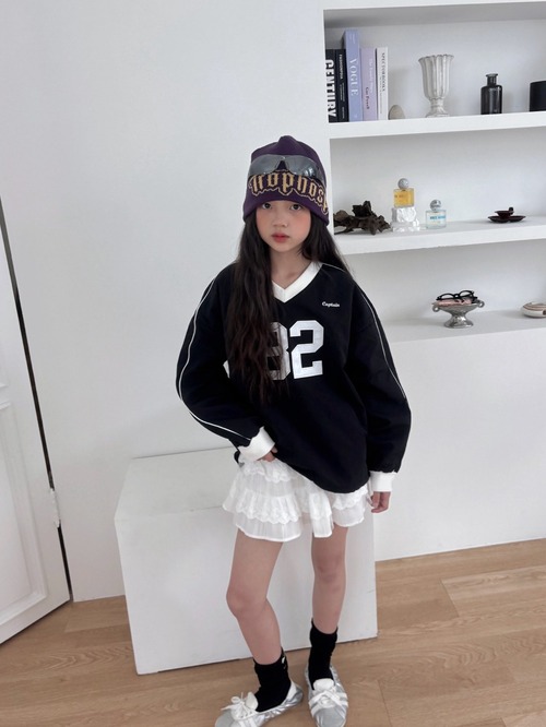 black JL［即納］82 V neck mtm / matilda & lee 26autumn