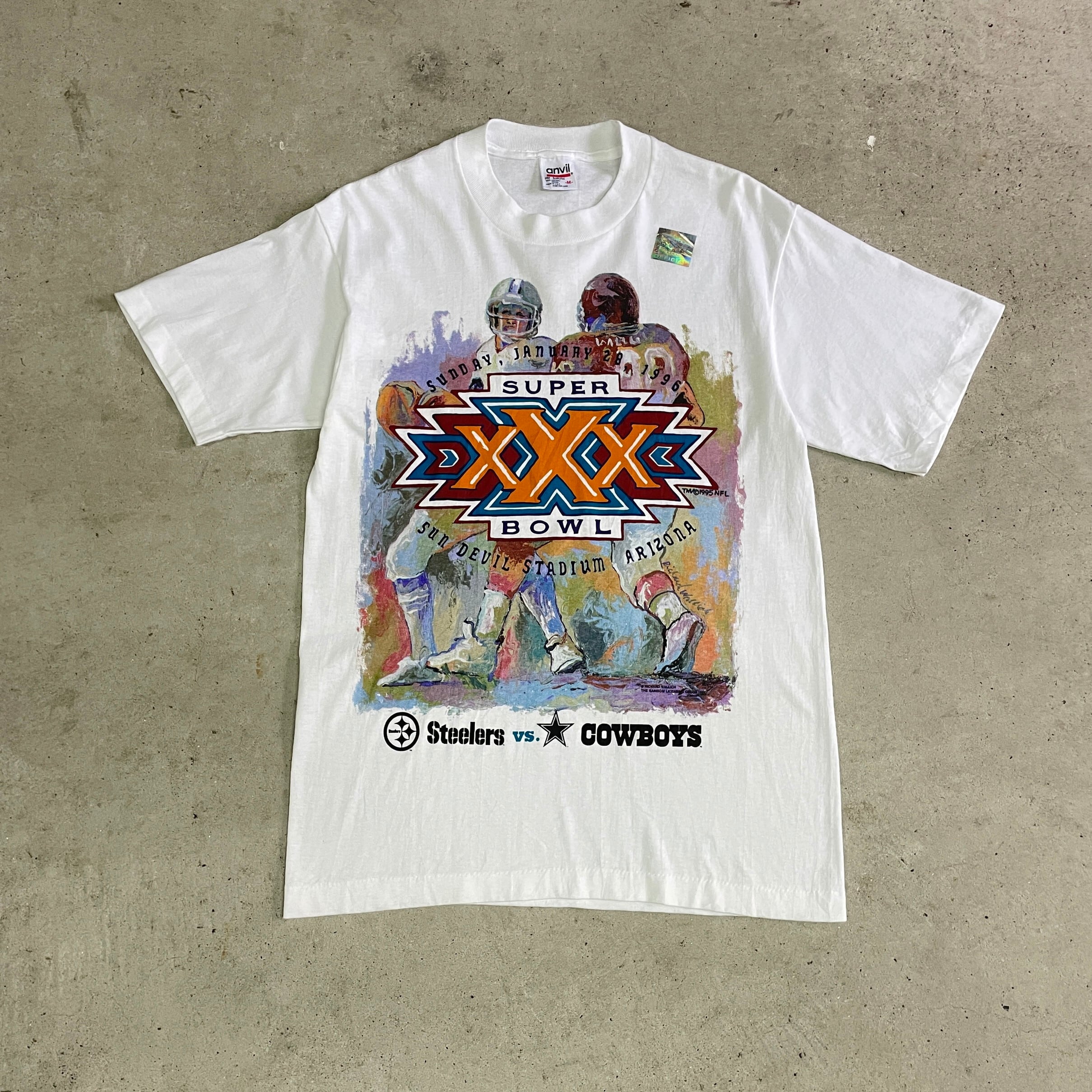 90年代 USA製 NFL スーパーボール 1996 アート プリント Tシャツ 