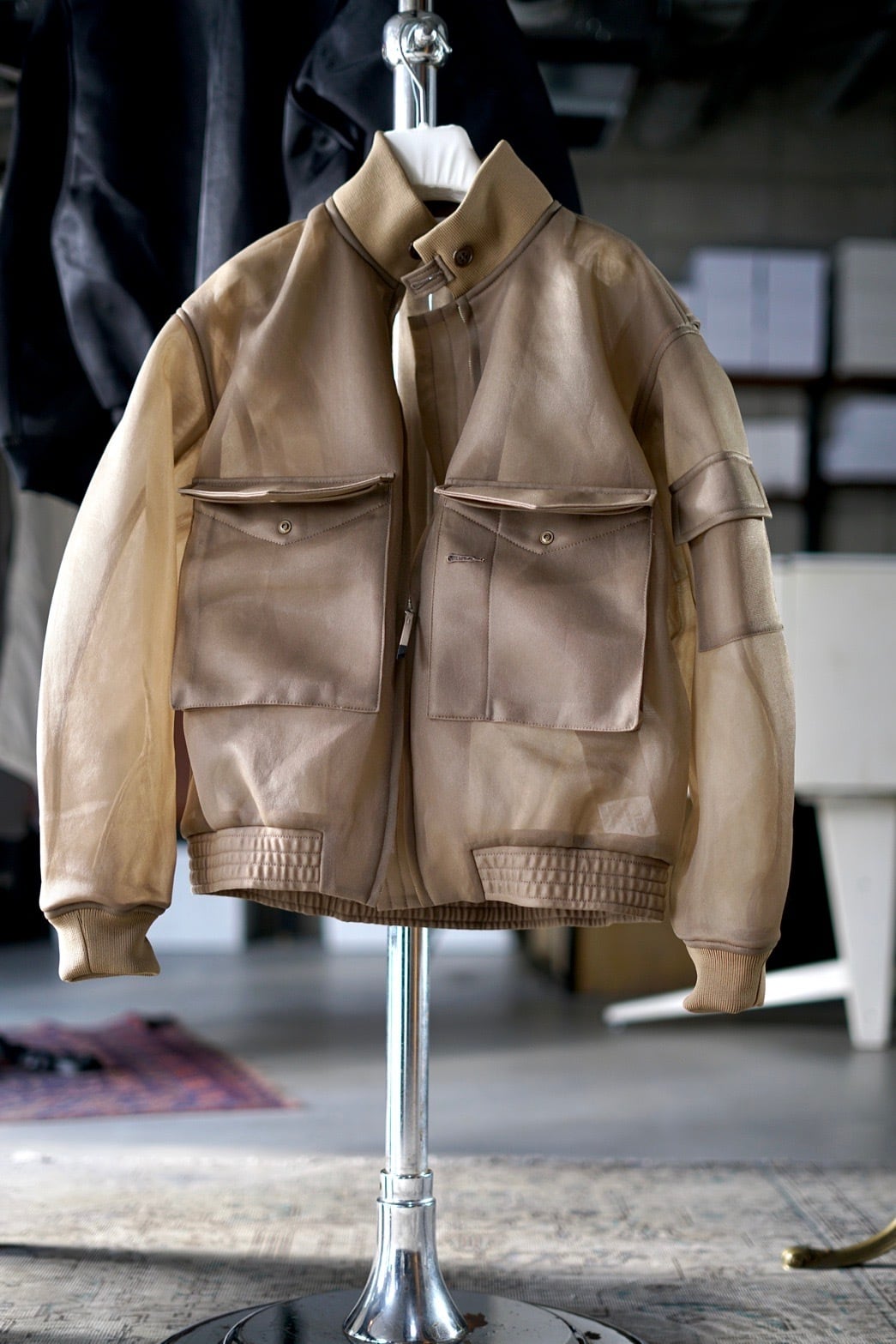 定価68000＜HYKE＞シアー ウェップ ジャケット　ベージュ　S ハイク SHEER WEP JACKET-シアーウェップジャケット-HYKE（ハイク）通販| st
