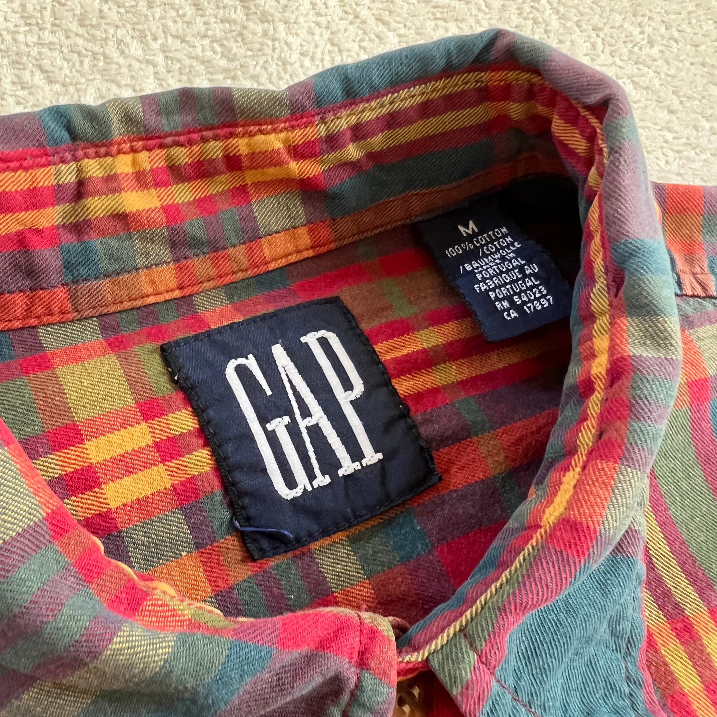 90s OLD GAP オールド ギャップ 長袖 チェック シャツ ネルシャツ